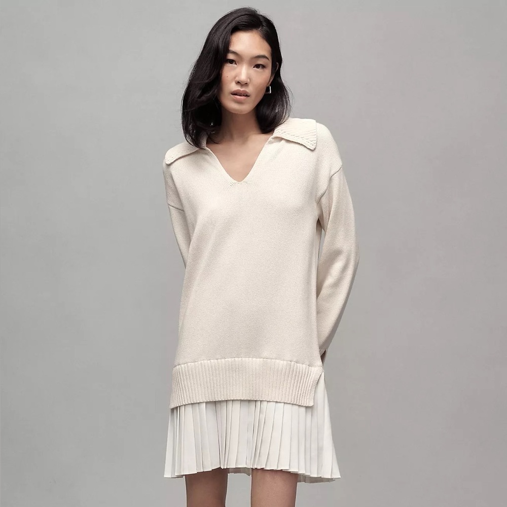 NWT! Anthropologie English Factory Twofer Knot Sweater Dress